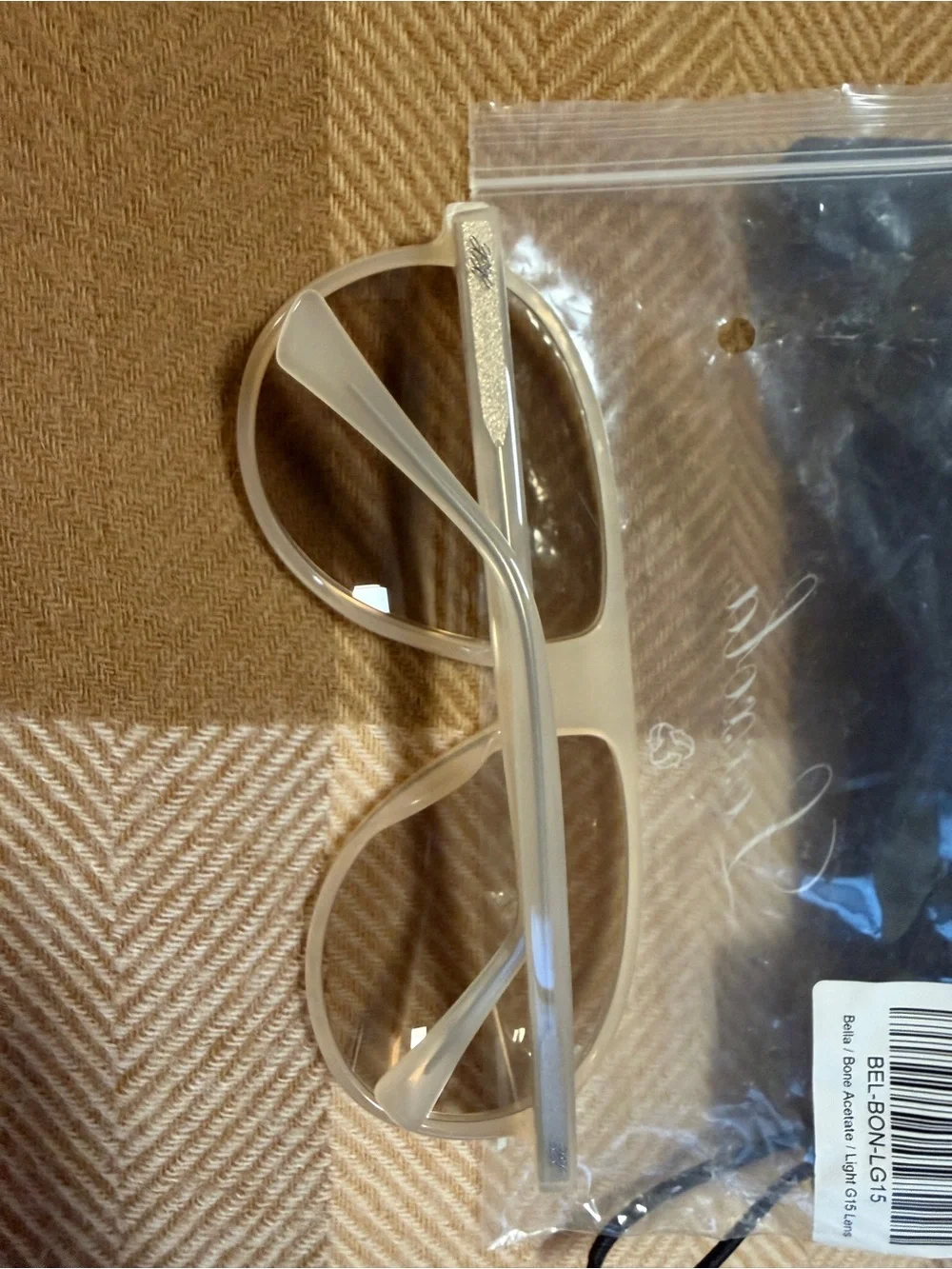 Brand New Lexxola Bone/Tan Aviator Sunglasses with Brown Tinted Lenses